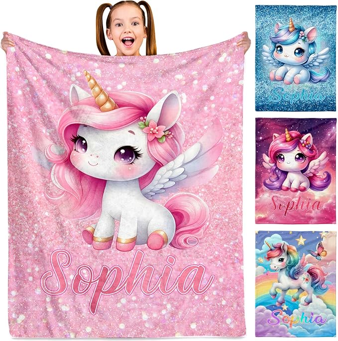 Custom Animal Baby Blanket - Personalized Throw Blanket for Babies Kids Adults (Animal Design)