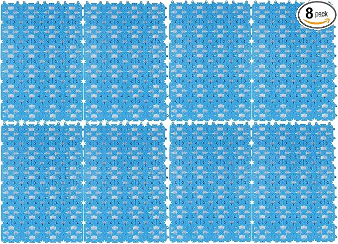 kathson Rabbit Cage Mat Floor Plastic Mats Feet Pads for Pet Cats Dogs Bunny Hamster Rat Chinchilla Guinea Pig (8 Pack)