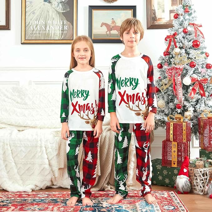 Christmas Pajamas for Family Matching Family Christmas Pajamas Set PJS Holiday Xmas Family Jammies Sleepwear