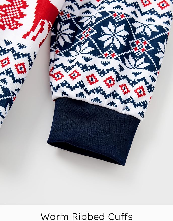 PATPAT Christmas Family Matching Pajama Sets Includes Christmas Socks - Perfect for Family Photos & Holiday Celebrations