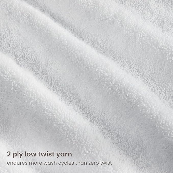 BIOWEAVES 100% Organic Cotton Bath Sheet Set of 2 | Soft Oversized Bath Towels | 700 GSM Premium Bath Towel Sheet Set GOTS Certified - White
