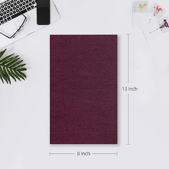 Mublalbum Small Photo Album 4x6 300 Photos Linen Cover Picture Book with Horizontal Pockets for Family Wedding Baby and Anniversary (Purple)