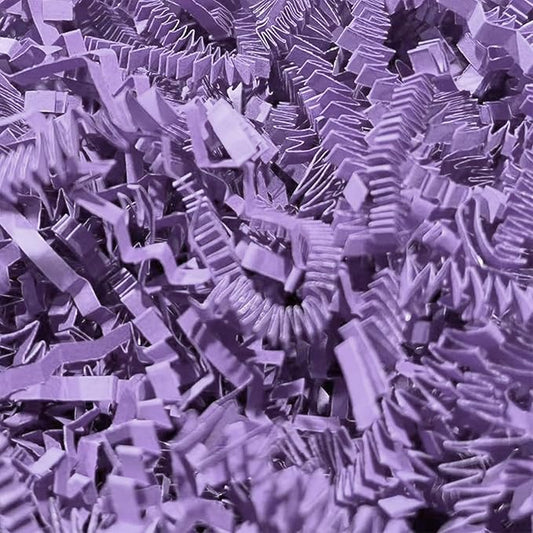 2 LB Light Purple Crinkle Cut Paper Shred Filler Great for Gift Wrapping, Light Purple Basket Fillers, Birthday, Gift Wrapping, Halloween Thanksgiving Christmas Party Decor Filling Supplies