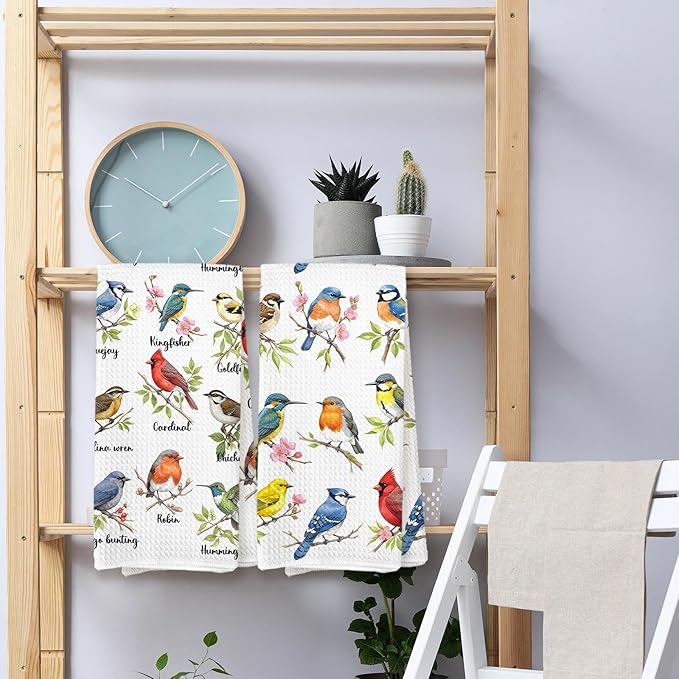 Bird Gifts Kitchen Towels, Birds Gifts for Lovers Women, Birds Birder Dish Towels for Kitchen,Bird Decorative Hand Towels for Bathroom Dish Cloths & Dish Towels
