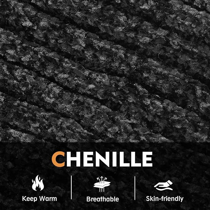 Winter Beanie Hat Circle Scarf Gloves Set for Men Women, Thick Warm Chenille Skull Cap Touchscreen Gloves Neck Warmer