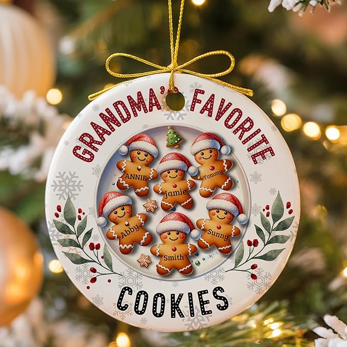 Personalized Christmas Ornament 2025 Personalized My First Christmas Ornaments Picture & Name Gift for New Mom, Dad, Grandson or Granddaughter Christmas Tree Keepsake Gift Family of 6