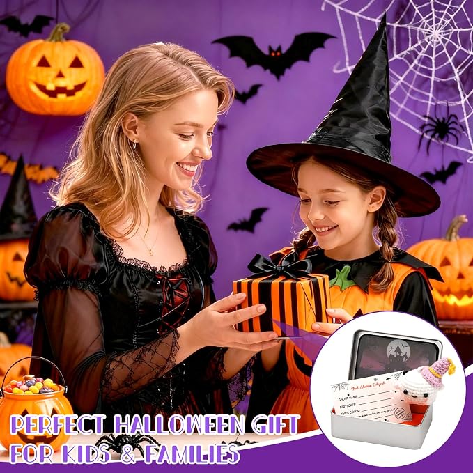 Little Pocket Boo Cute Ghost in Box Adopt a Ghost Summerween Gift | Pocket ghost in a mini tin, a cute desk gift and Halloween collectible for coworkers, friends and spooky season fun