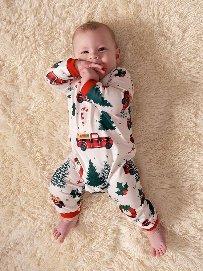 PATPAT Christmas Family Matching Pajama Sets Includes Christmas Socks - Perfect for Family Photos & Holiday Celebrations
