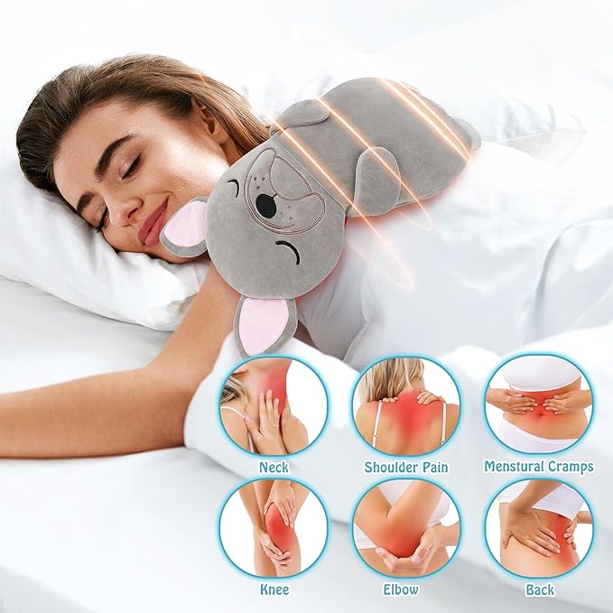 Microwave Heating Pad for Period Cramps&Pain Relief,French Bulldog Microwavable Heating Pads for Birthday Mother's Day,Heating Pad for Women Kid with Lavender Scented,Cute Animal Heat Pack for Knee