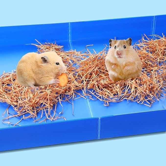 Thyle 2 Pcs Guinea Pig Cage Liner Corrugated Plastic Cage Liner Base 2 x 4 Panel Size 55" L x 27" w Guinea Pig Cages Bottom for Small Animals Hedgehogs Rabbits Cages Tray Blue