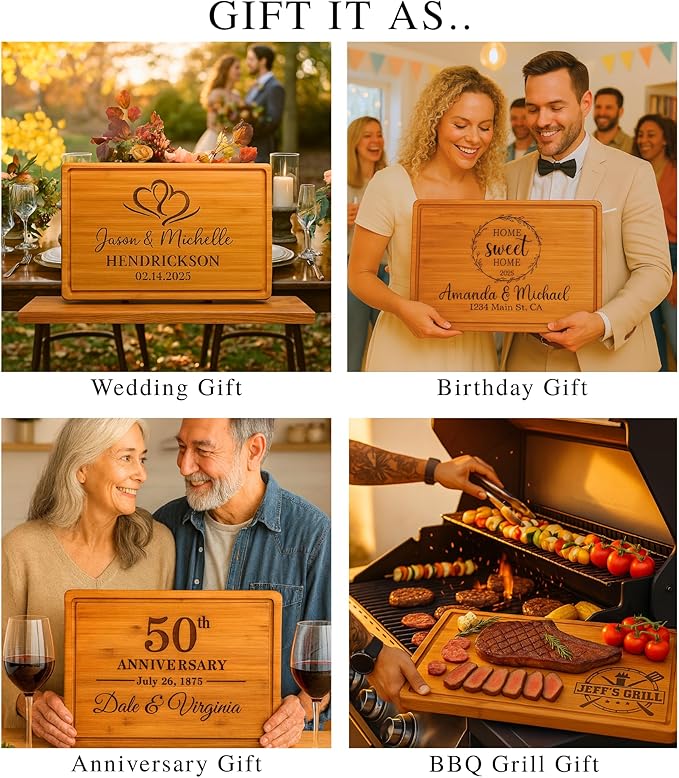 Personalized Housewarming Gifts - New Homeowner Cutting Board Gifts, Real Estate Closing Gift for Client, First Time House Buyers, Home Buyers, New Apartment & Neighbor Realtor Gifts