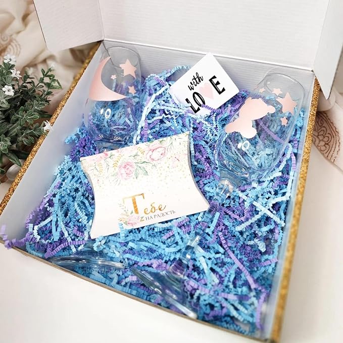 2 LB Deep Blue Crinkle Cut Paper Shred Filler Great for Gift Wrapping, Deep Blue Basket Fillers, Birthday, Gift Wrapping, Anniversary, Halloween Thanksgiving Christmas Party Decor Filling Supplies