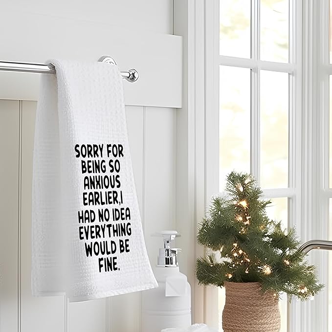 Funny Sarcastic Kitchen & Bath Towels, Sarcastic Gifts for Women & Men, Funny Dish & Hand Towels with Sayings, 16x24 Inch