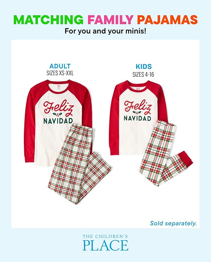 The Children’s Place Family Matching, Christmas and Holiday Pajama Sets, Cotton