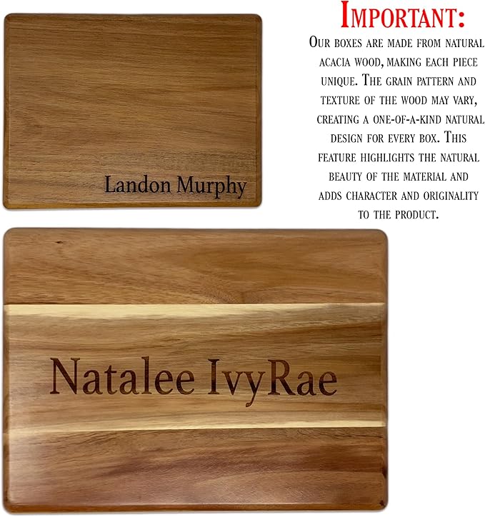 Floral Initial Keepsake Box - Personalized Memory Box for Keepsakes Wedding, Baby Shower - New Born Decorative Storage Chest, Rustic Memorabilia Box for Valentines Day, Monogrammed Gifts, 8x6x4 in