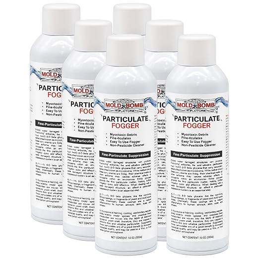 Mold Bomb Fogger – Mold Stain & Odor Fogger – Deep Penetrating Room Treatment for Affected Areas – DIY Cleanup Solution (6 Pack)