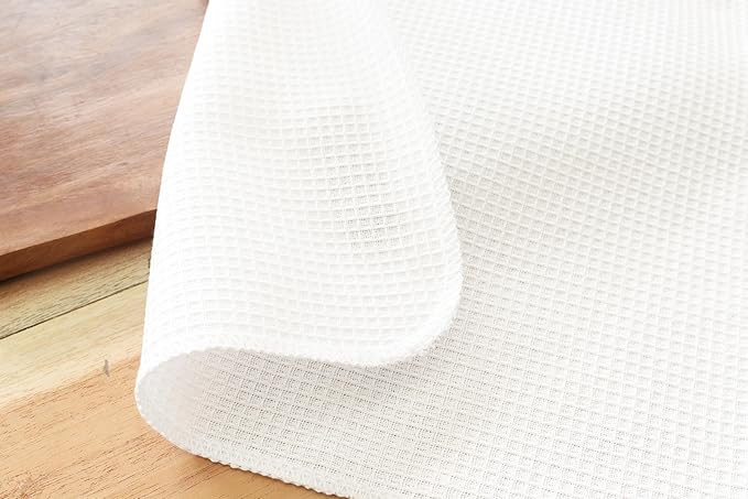 PurpleEssences Dish Cloths and Dish Rags - 6 Pack Waffle Weave Solid Kitchen Dish Wash Cloths, 100% Cotton, 12 x 12 Inches, Ultra Soft Absorbent Quick Drying - Christmas Holiday Winter - White