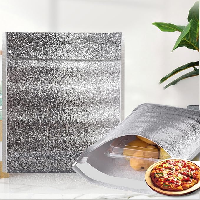 Smilco Reusable Insulation Bags Thermal Box Liners Metalized Box Liners Lunch Food Shopping Bag Insulated Lining Waterproof Insulation Package (20 Pack/ 11 In x 15 In)