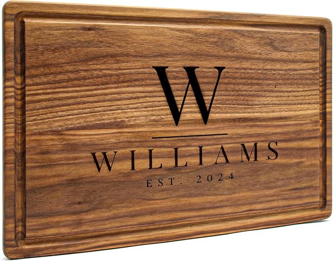 Refine Kitchenware Personalized Cutting Board, USA Made Custom Monogrammed Cutting Board, Custom Wedding Gift, Personalized Charcuterie Board, Made in the USA