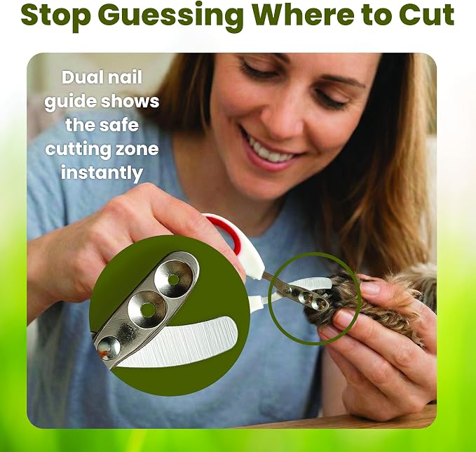 Rabbit Nail Clippers with 2 Size Safety Guide by Steel & Cedar – Professional Bunny Nail Trimmer for Safe & Precise Grooming – Stainless Steel Clippers for Rabbits, Guinea Pigs & Small Pets
