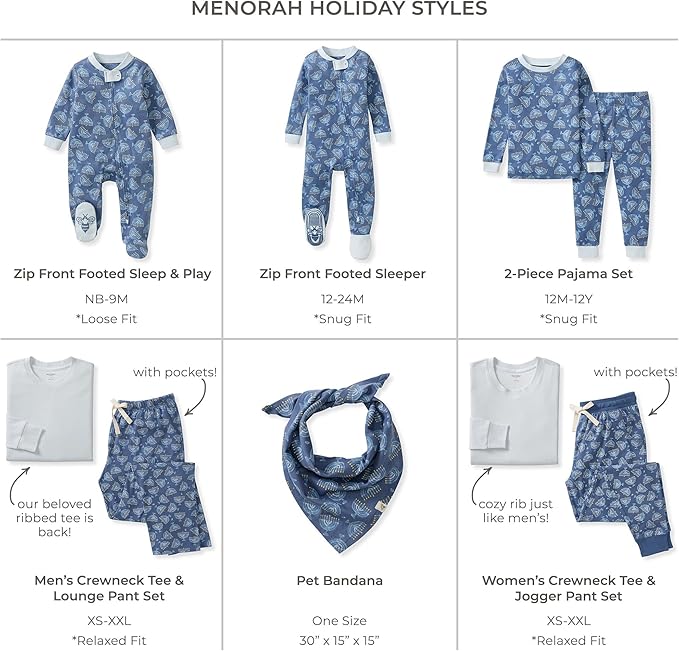 Burt's Bees Baby Baby Family Jammies Matching Holiday Organic Cotton Pajamas