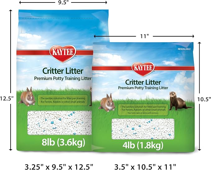 Kaytee Premium Potty Training Critter Litter for Pet Ferrets, Rabbits & Other Small Animals, 4-Pound