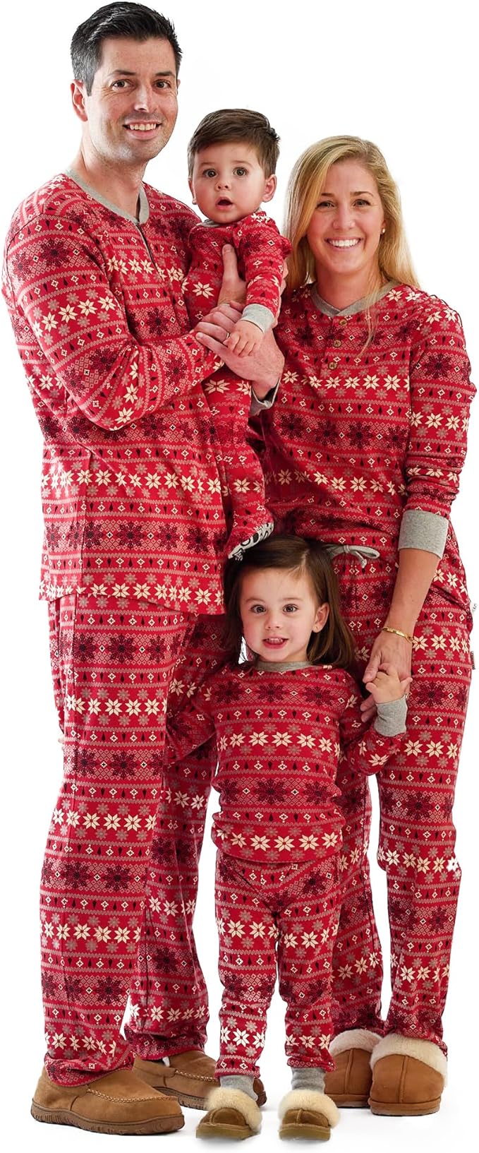 JAMIE Matching Family Jammies Holiday Pajamas 100% Organic Cotton PJs Adults, Kids, Toddlers, Baby, Pets