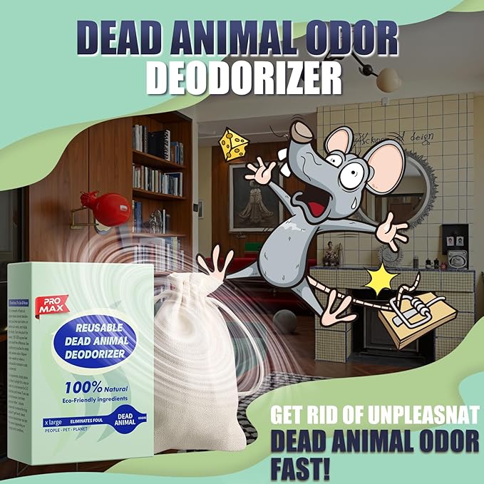 Animal Odor Eliminator for Strong Odor Remover, Dead Animal Smell Eliminator- Safe Indoor & Outdoor Use, Natural Odor Remover, Fresh & Effective