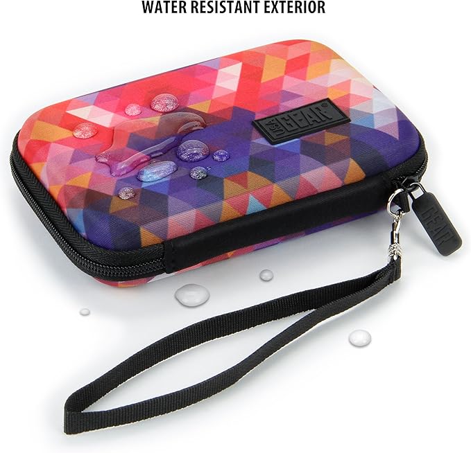 USA Gear Portable WiFi Hotspot for Travel Carrying Case - Internet Booster Case with Wrist Strap Compatible with 4G LTE Wi-Fi Mobile Hotspots from Verizon Orbic, Netgear, Huawei, GlocalMe - Geometric