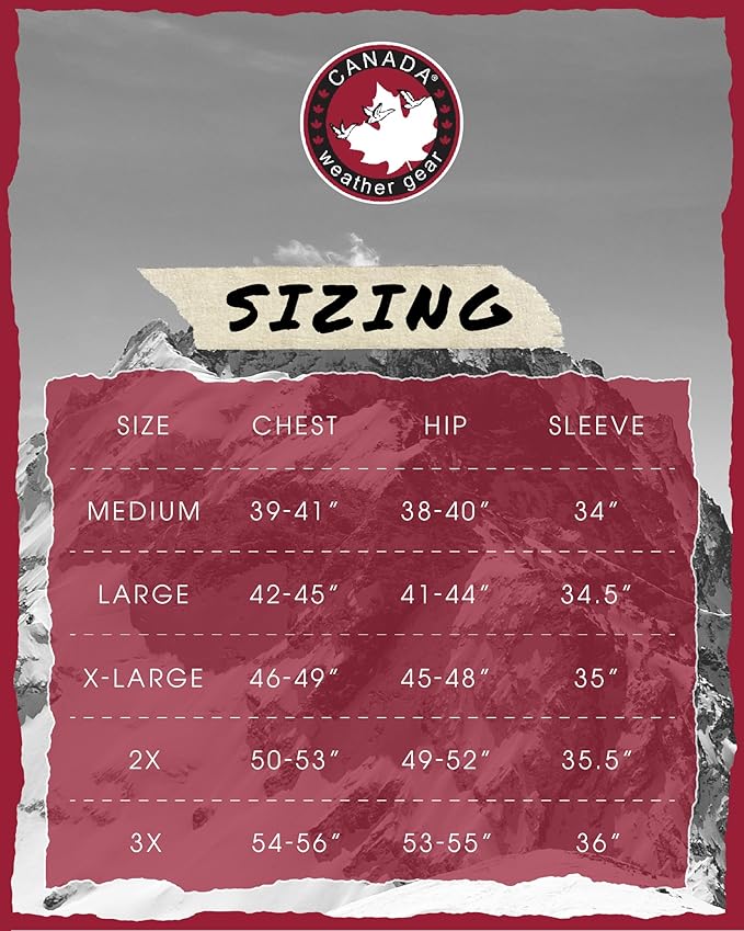 CANADA WEATHER GEAR Mens Winter Puffer Jacket - Heavyweight Insulated Ski Jacket Hooded Mens Coats Weather Resistant Coat