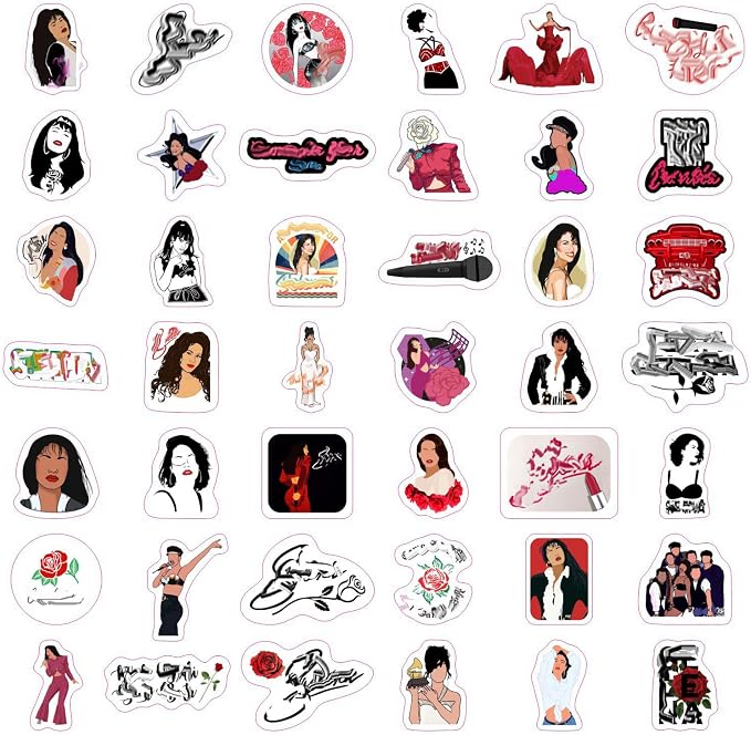Selen_a Quintanill_a Stickers for Water Bottles - Waterproof Selenaa Stickers, Gifts for Women and Men, Gifts for Women & Men