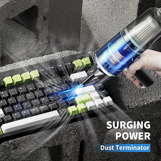 Compressed Air Duster-Vacuum Keyboard Cleaner-Air Blower 3-in-1-Electric Air Dusters-Replace Compressed Air Cans for PC,Computer Keyboard,Car Dusterpc Cleaning