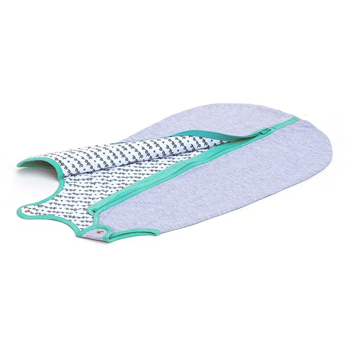 baby deedee 100% Cotton Sleeping Sack, Baby Sleeping Bag Wearable Blanket, Sleep Nest Lite, Infant and Toddler, Heather Teal, Large (18-36 Month) (Pack of 1)