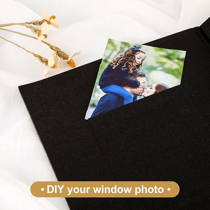 Ywlake Photo Album 4x6 400 Pockets, Linen Photo Albums Holds 400 Vertical Pictures Only Green