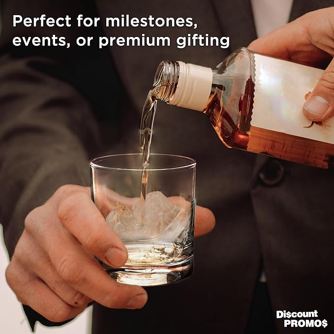 DISCOUNT PROMOS Lexington Rocks Whiskey Glass 10.5 oz, Set of 12, Bulk Pack - Perfect for Scotch, Bourbon, Whiskey, Cocktail - Clear