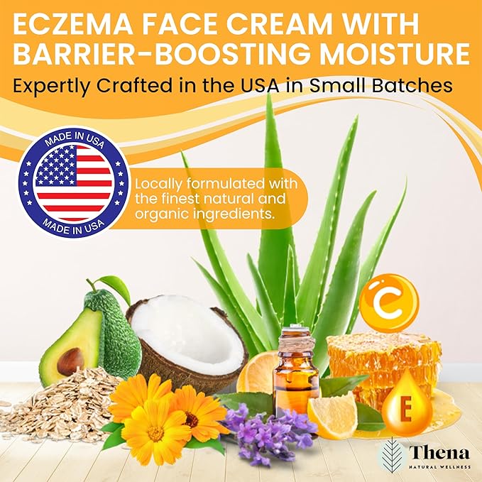 25-in-1 Healing Moisturizing Cream Dry Irritated Itchy Skin Relief - Soothes Nourishes Body Scalp Hands, Natural Moisturizer for Eczema Psoriasis Dermatitis, Adults & Kids