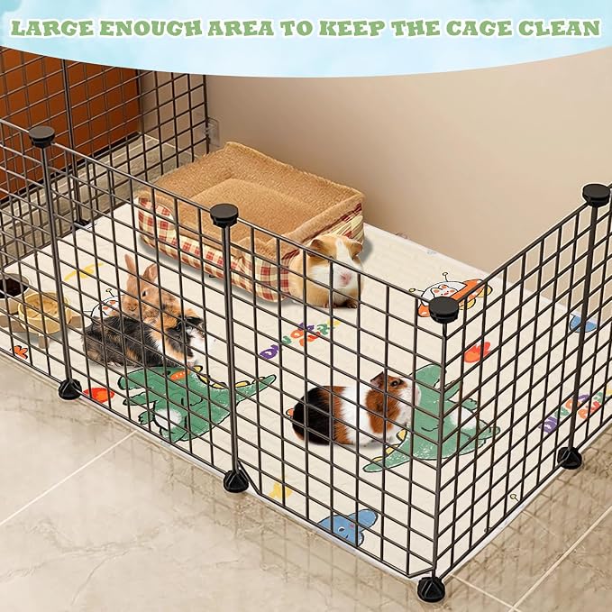UPINS 2Piece Guinea Pig Pee Pads,47 X24 Inches Guinea Pig Cage Liner | Reusable Guinea Pig Mat, for Small Animals Hamster Rabbit Squirrel