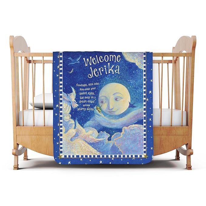 I See Me! Personalized Blanket – Custom Name Gift for Baby, Baptism or Christening – Sherpa Throw Blanket