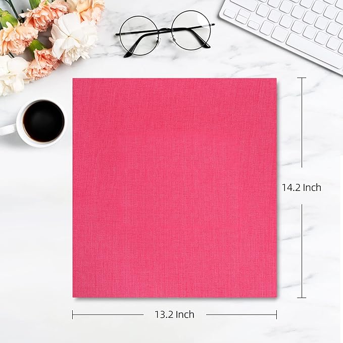 potricher Photo Album for 4x6 1000 Photos Linen Cover Extra Large Capacity Picture Book for Family Wedding Anniversary and Baby (Rose Red)
