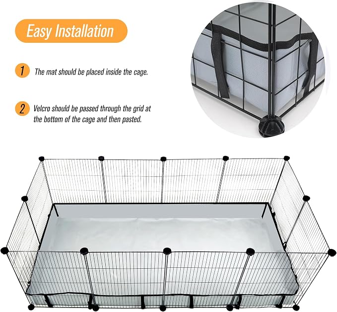 DZWLKJ Guinea Pig Cage Liner, Waterproof and Washable Base, 28"X56", Suitable for Rabbits, Bunny, Chinchillas, Hedgehog, Ferrets and Other Small Animals