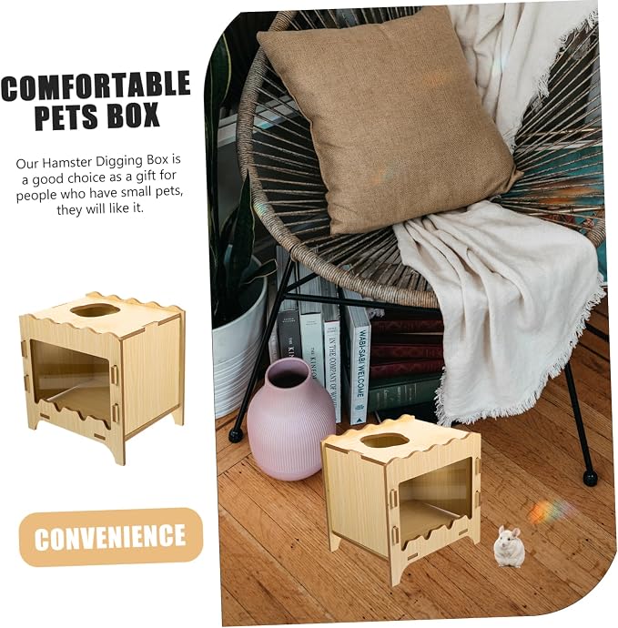 VANZACK Hamster Nest Small Animal Toys Gerbil Pet Supplies Digging Box Pet Nest for Hamsters