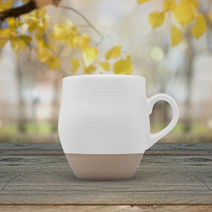 DISCOUNT PROMOS 10 Admiral Ceramic Mugs Set, 16 oz. - Stoneware, Drinkware, Coffee, C-handle - White