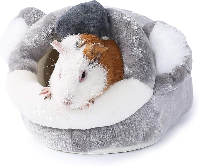 JanYoo Hamster Guinea Pig Supplies Bed Accessories House Hedgehog Cage Supplies Chinchilla Ferret Rat Gerbil (S,Koala)