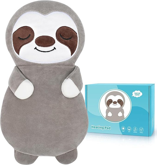 Sloth Microwave Heating Pad for Period Cramps,Microwavable Heating Pads for Pain Relief,Sloth Heating Pad for Women Mother's Day Kid Birthday,Stuffed Animal Heat Pack for Neck with Lavender Scented