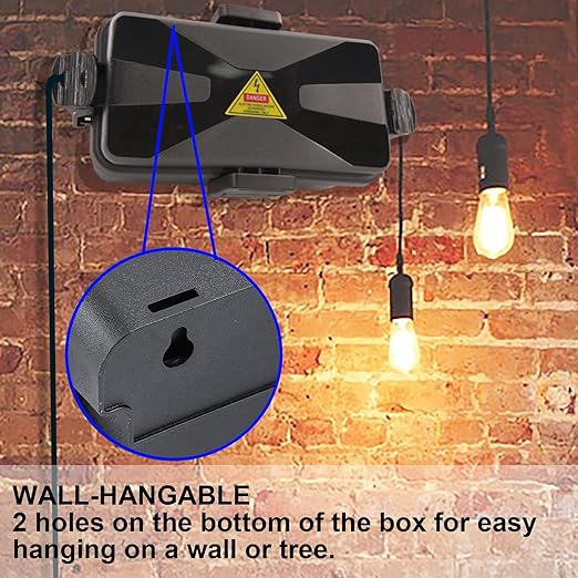 Outdoor Electrical Box Waterproof IP54-rated Outdoor Outlet Box Black Outdoor Extension Cord Cover Box (Inner 6.5 x 3.5 x 2.2inch) Wall-Hangable Waterproof Box for Protect Outlet(2 PCS Black)