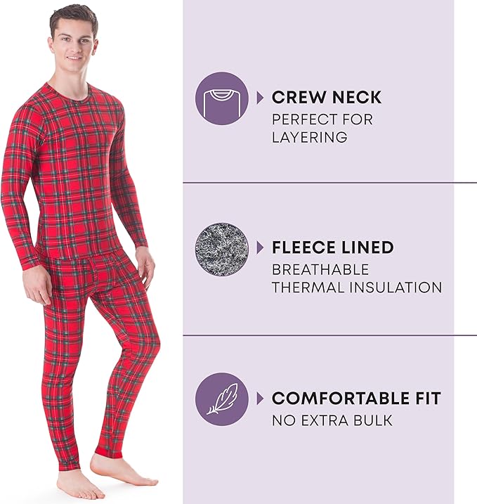 Rocky Thermal Underwear Men Long Johns Men Thermal Underwear Thermals Mens Base Layer Mens Thermals Top and Bottom Set