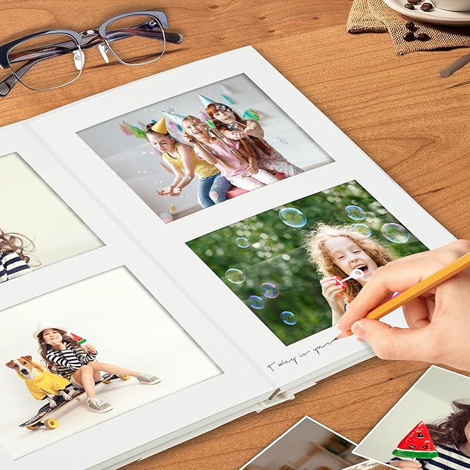 Vienrose Premium Small Photo Album 4x6 for 60 Pictures, Linen Cover Photo Book with Writing Space, Ideal for Wedding Albums, Baby Books, and Travel Journals