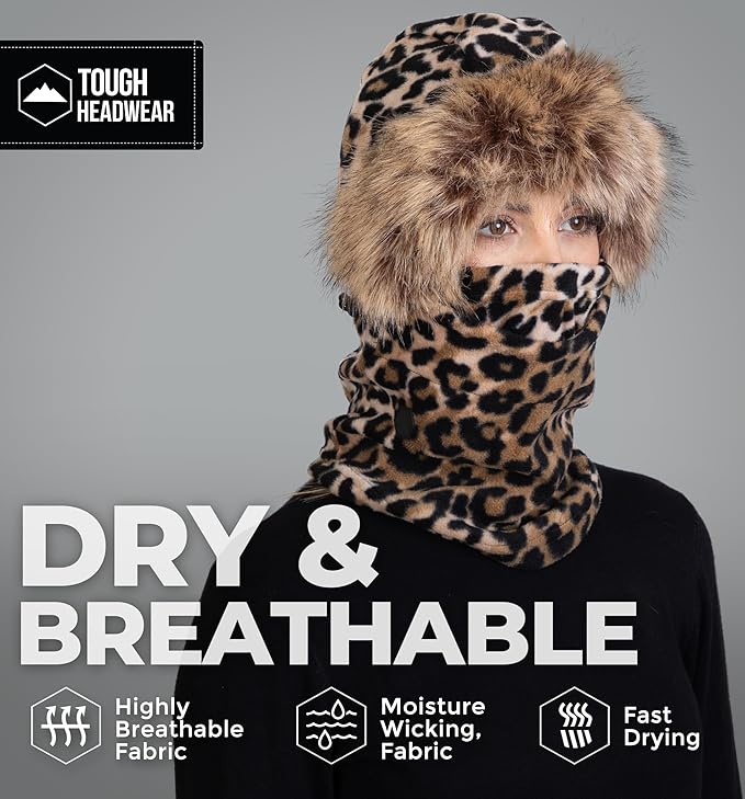 Tough Headwear Fleece Balaclava Ski Mask - Windproof Cold Weather Gear - Hunting Essentials - Ski Mask for Men