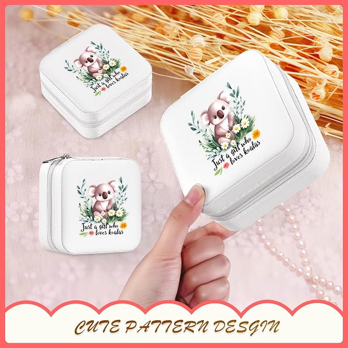 Koala Jewelry Box, Gifts For Teens Girls, Koala Lovers Stuff Items Accessories Things Merchandise Decor Merch, Travel Ring Earrings Necklace Organizer Holder!