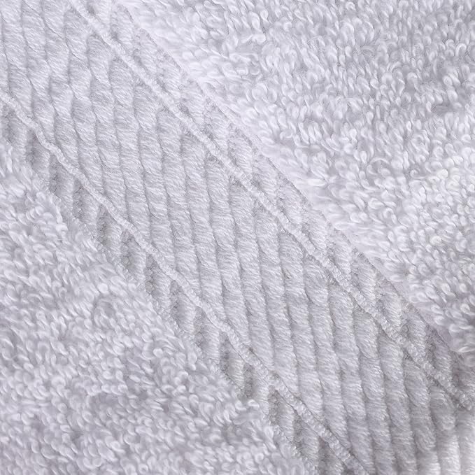 BNM Egyptian Cotton Heavyweight Towels, Ideal For Bathroom, Shower, Spa, 800 GSM Bath Towels, Highly-Absorbent, Luxury Bathroom Essentials, Ultra-Soft Plush Home Basics, Bath Towel Set of 4, White